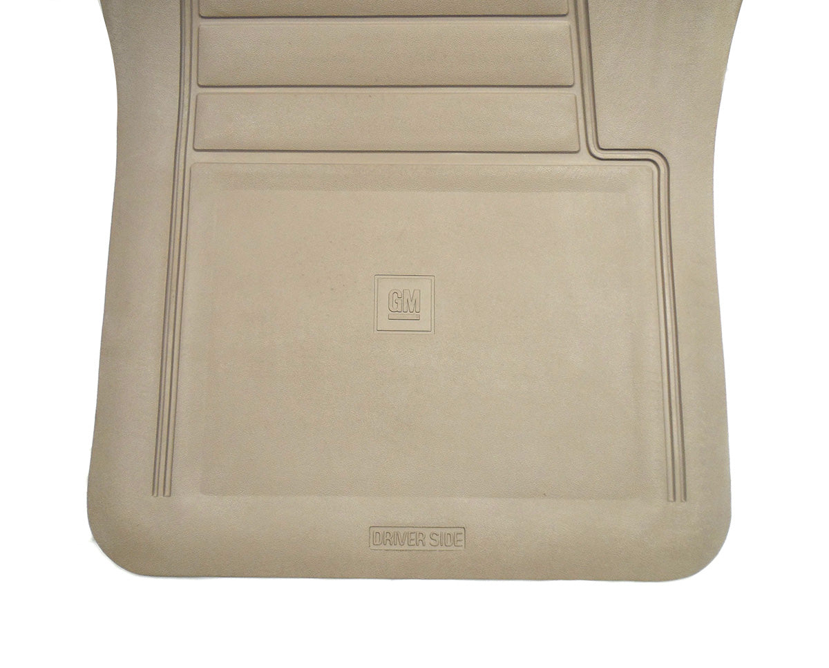 New OEM Tan Vinyl Genuine Floor Mat Set w/ Logo - GM Trucks 1990-1999