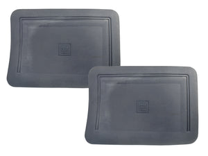 Two New OEM GM Blue Rubber-Vinyl Rear Floor Mats w/GM Logo for Trucks 1990-1999