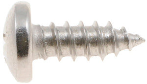 Stainless Steel Self Tapping Screw, Pan Phillips, No10x1/2