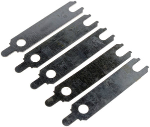 Starter Alignment Shim, (1) 1/64, (2) 1/32 and (2) 1/16 In. - Dorman# 02336