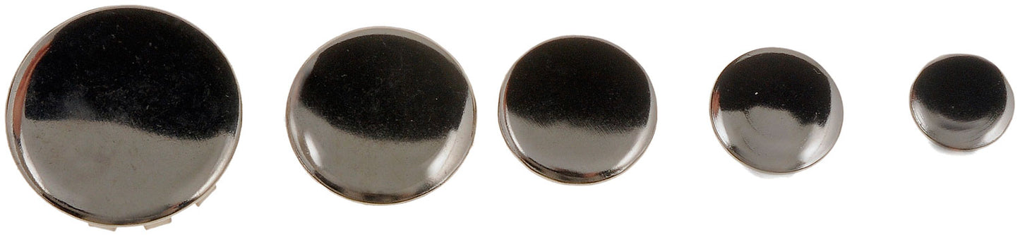 Universal Chrome Plug Button Assortment, 3/8 ,1/2 ,5/8 ,3/4 ,1" - Dorman# 02412