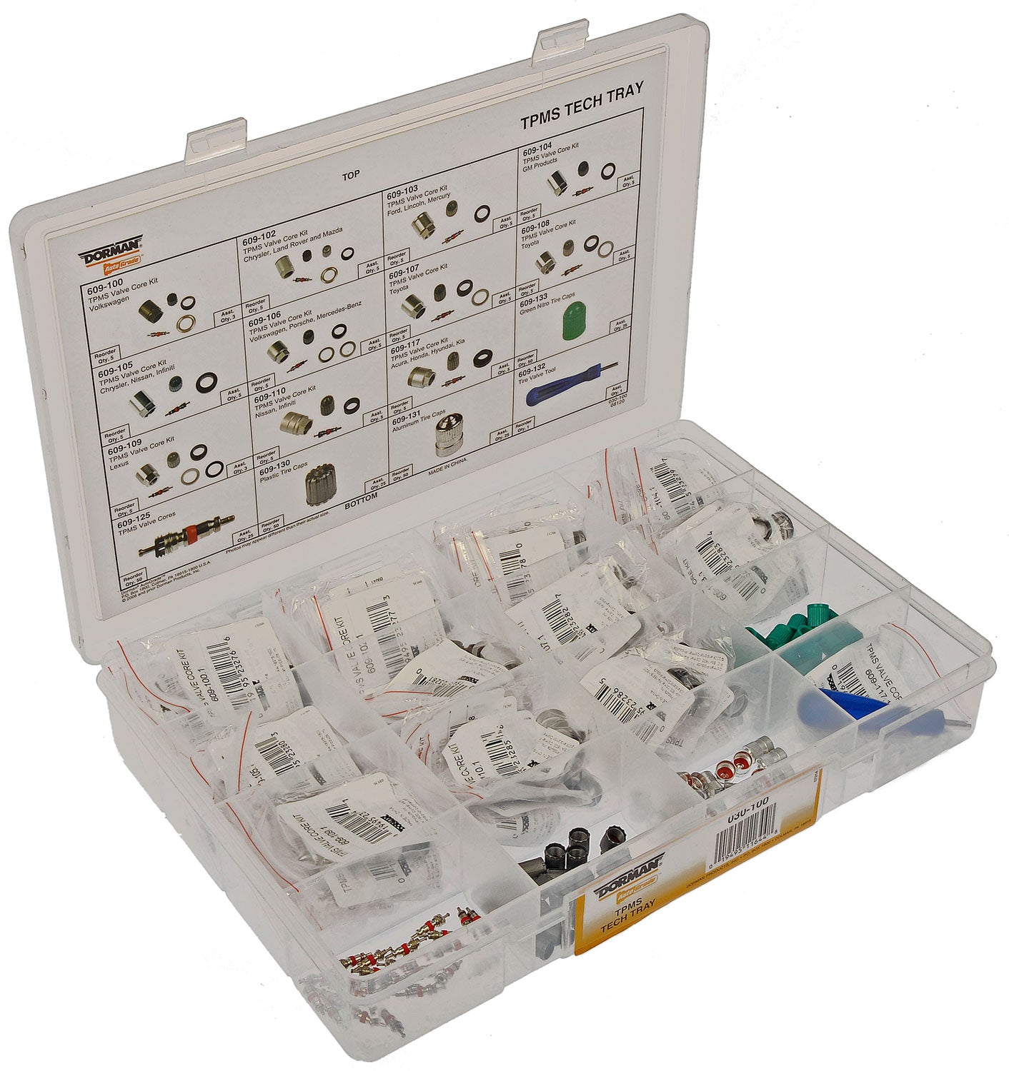 Tire Pressure Monitoring Sys. Hardware (Dorman 030-100) 16 SKU/152 Pc Assortment