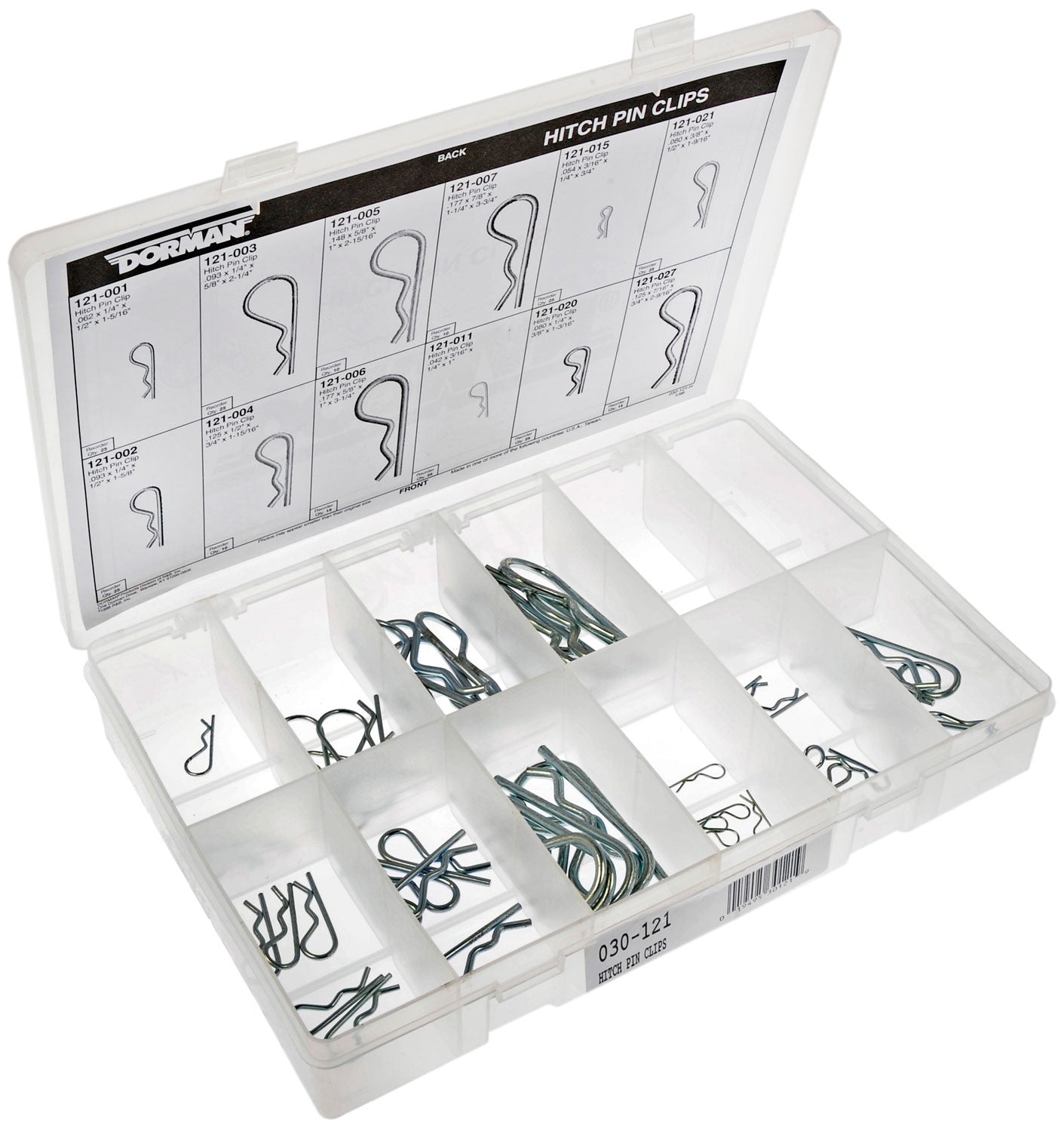 60-Piece Hitch Pin Tech Tray Assortment (Dorman #030-121)