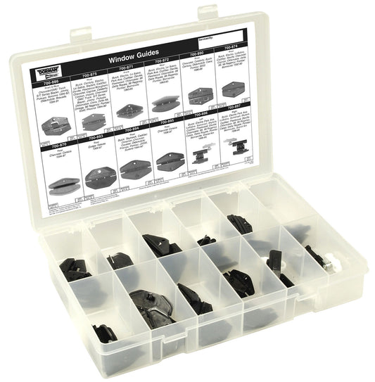 Window Guide Assortment (Dorman 030-202) 12 SKU/48 Pc. Tech Tray