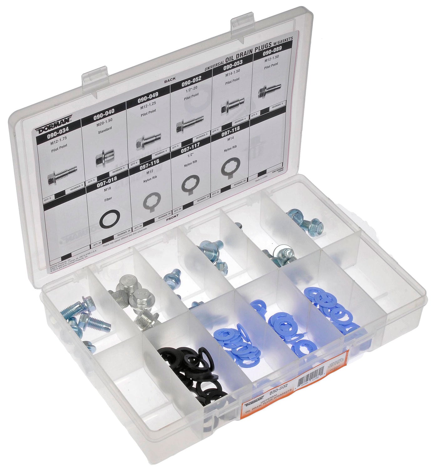 Universal Oil Drain Plug And Gasket Tech Tray - Dorman# 030-502