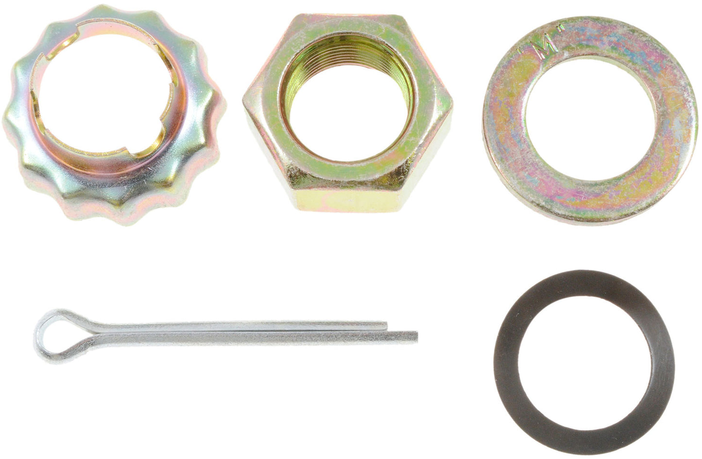 Spindle Nut Kit M12 - Nut Kits, Washer, Retainer & Cotter Pin - Dorman# 04983
