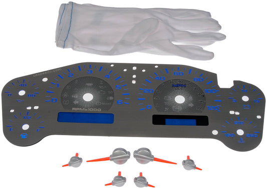 Instrument Cluster Upgrade Kit - Stainless Steel W/ Trans Temp (Dorman 10-0108B)