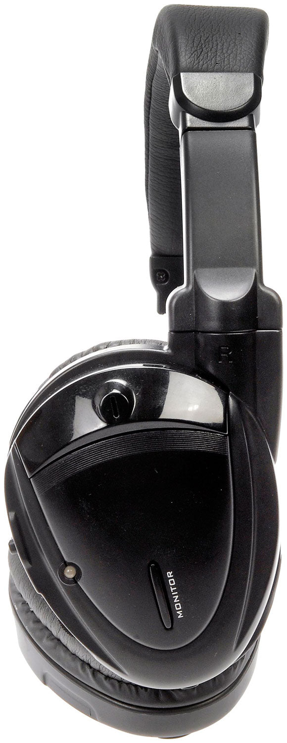 Black Synthetic Leather Vehicle Wireless Infrared Headphones (Dorman# 10-0500F)