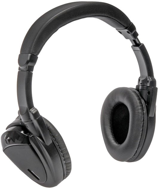 Black Synthetic Leather Vehicle Wireless Infrared Headphones (Dorman# 10-0500F)