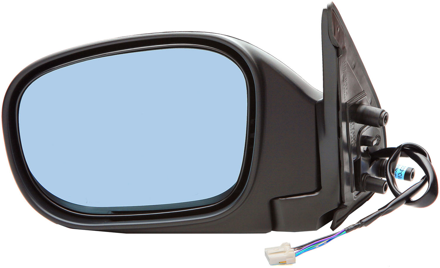 Left Power Heated Blue Glass Side View Mirror (Primed Black) (Dorman# 955-1094)