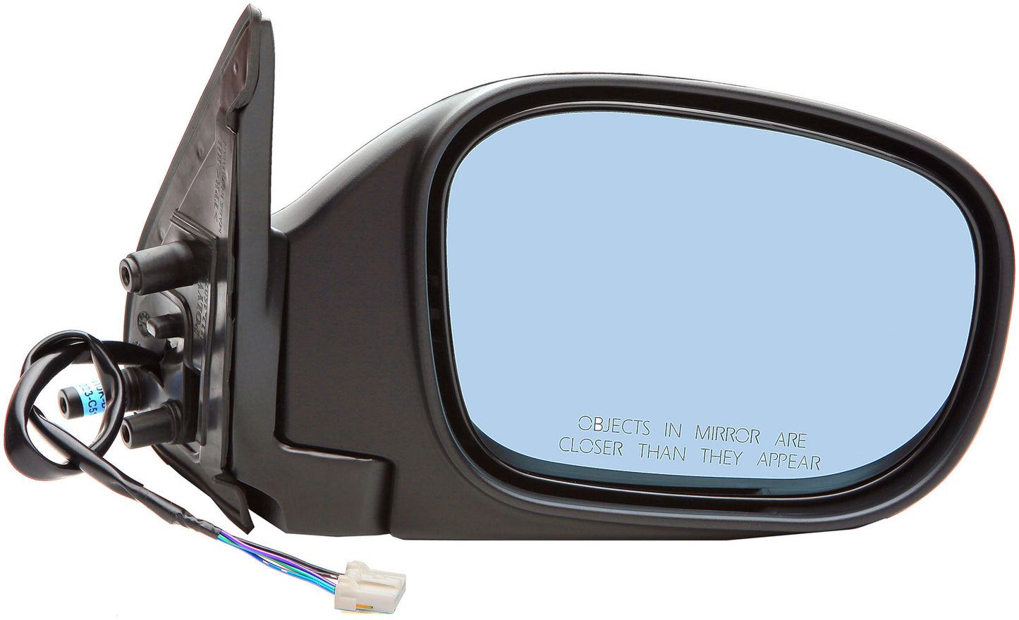 Right Power Heated Blue Glass Side View Mirror (Primed Black) (Dorman# 955-1095)