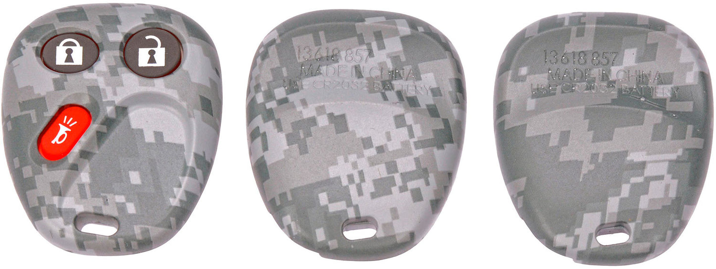 New Keyless Remote Case Replacement Gray Digital Camoflage - Dorman 13618GYC