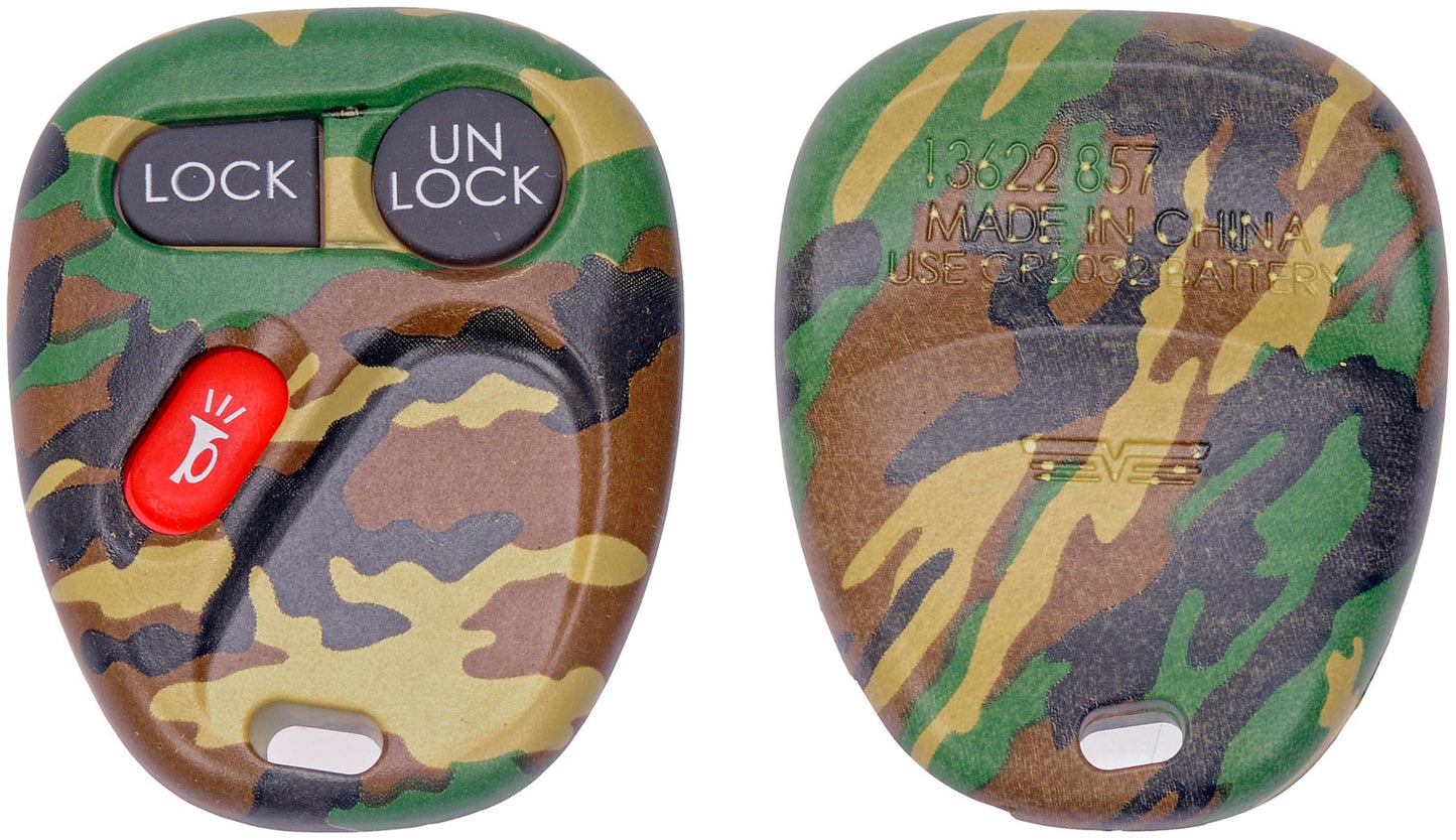 New Keyless Remote Case Replacement Green Camoflage - Dorman 13622GNC