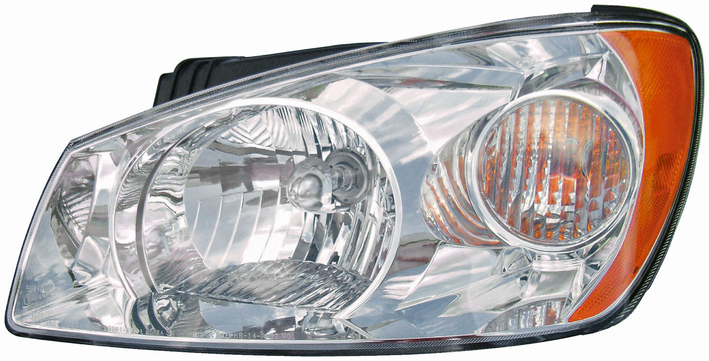 Right Headlamp (Dorman# 1592219) for 04-06 Kia Spectra Chrome Dual Bulb