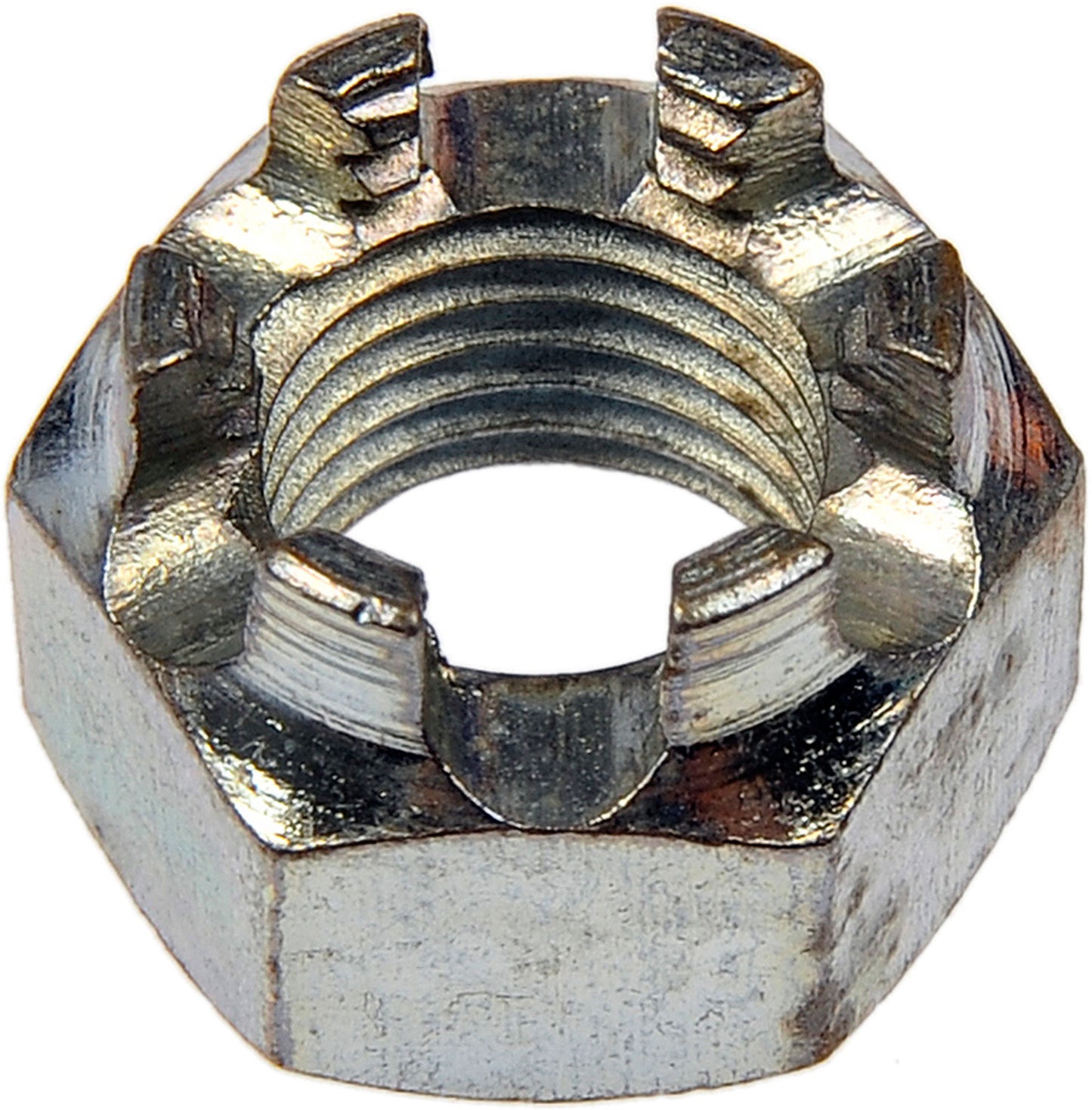 Hex Nut-Castellated-Thread Size: 3/8-24, Height: 9/16 In. - Dorman# 814-062