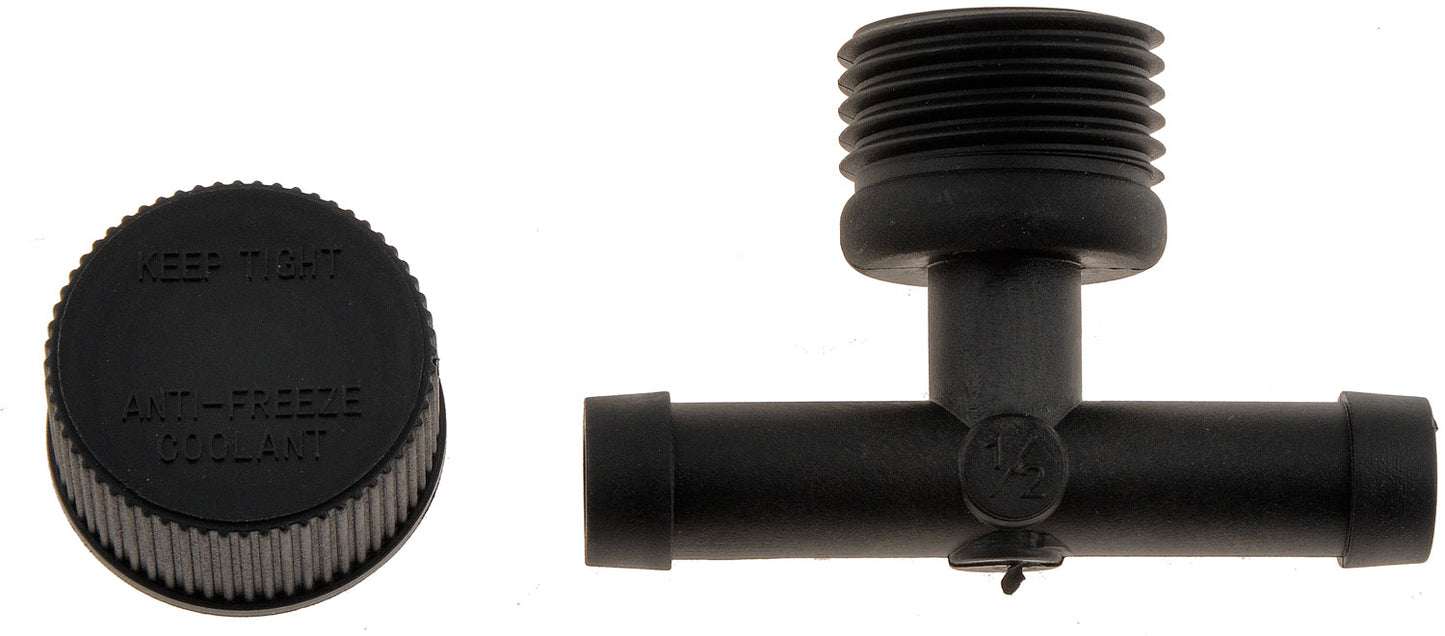1/2 In. Radiator Flush Tee With Cap - Dorman# 47122