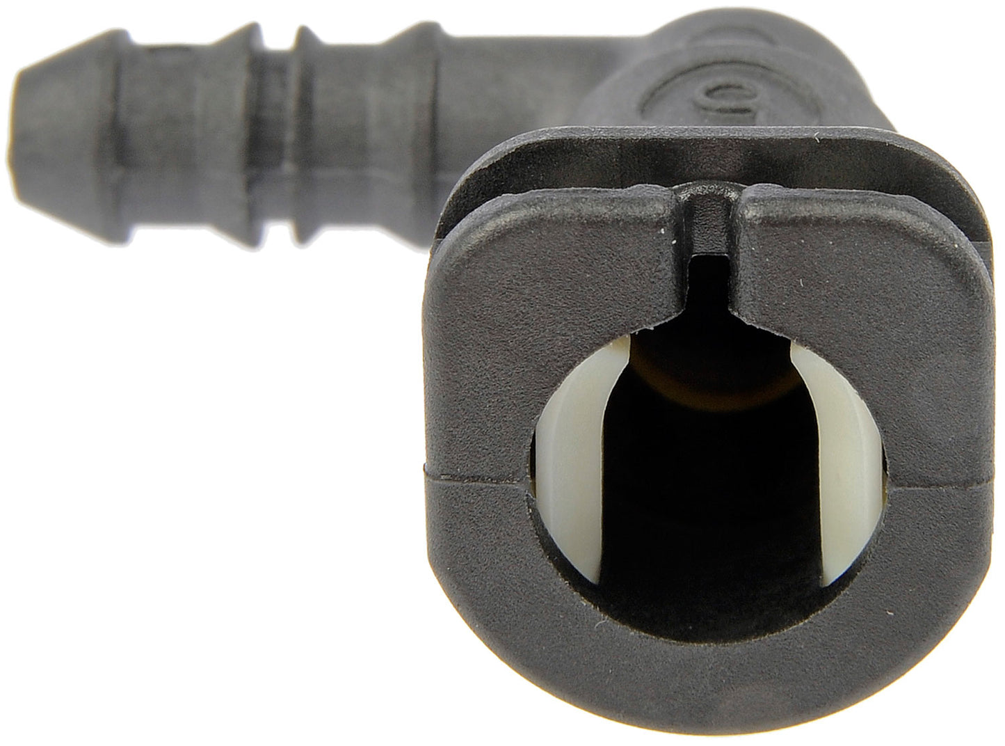 FUEL LINE RETAINING CLIP 5/16" STEEL TO 5/16" NYLON 90deg BEND - Dorman# 800-123