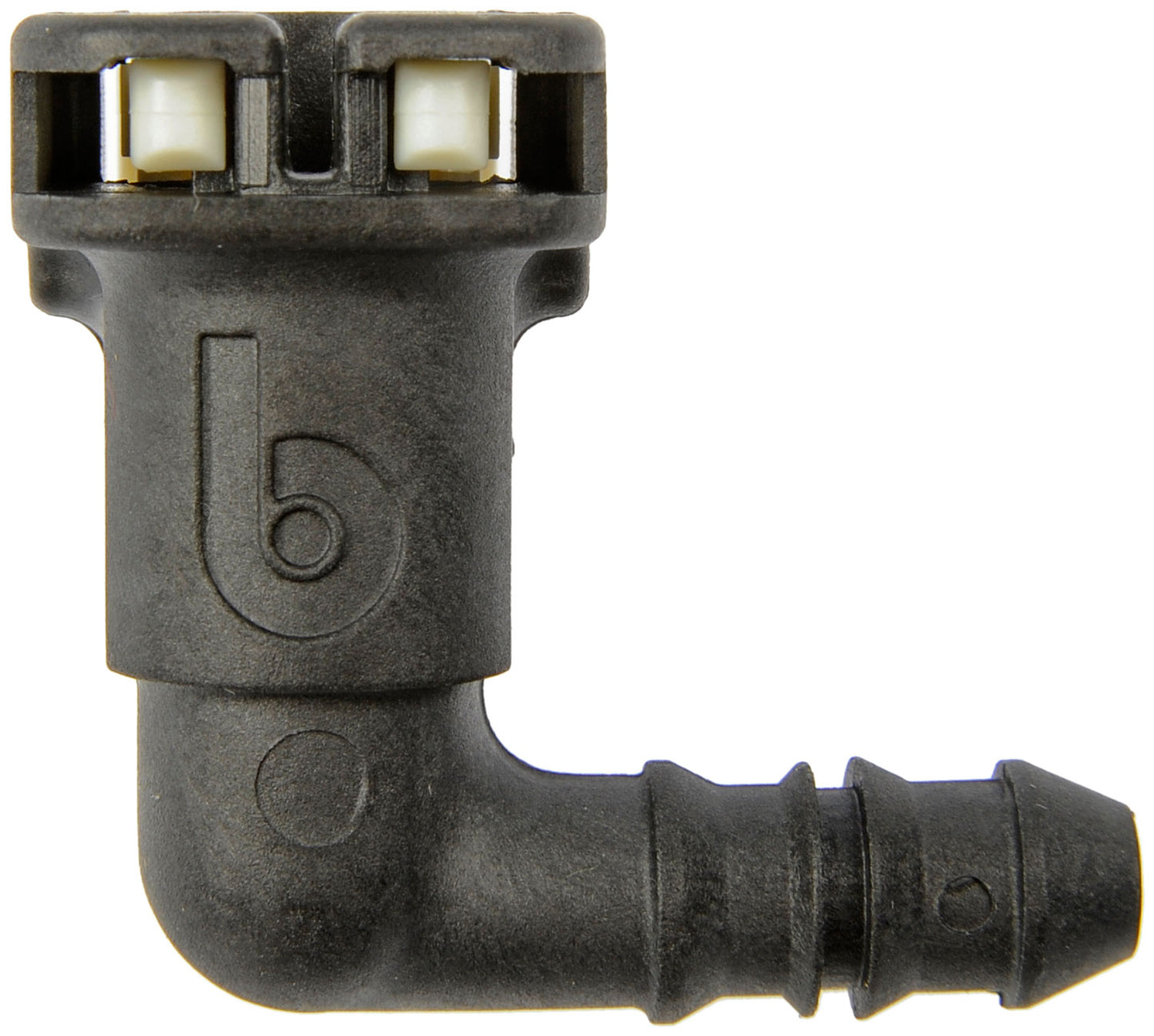 FUEL LINE RETAINING CLIP 5/16" STEEL TO 5/16" NYLON 90deg BEND - Dorman# 800-123