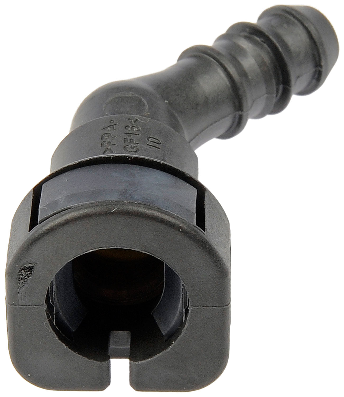 FUEL LINE RETAINING CLIP 3/8" STEEL TO 3/8" NYLON W/ 45deg BEND, Dorman# 800-124