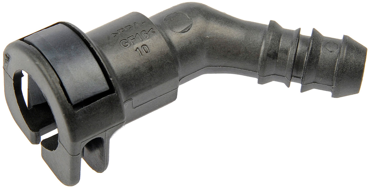 FUEL LINE RETAINING CLIP 3/8" STEEL TO 3/8" NYLON W/ 45deg BEND, Dorman# 800-124