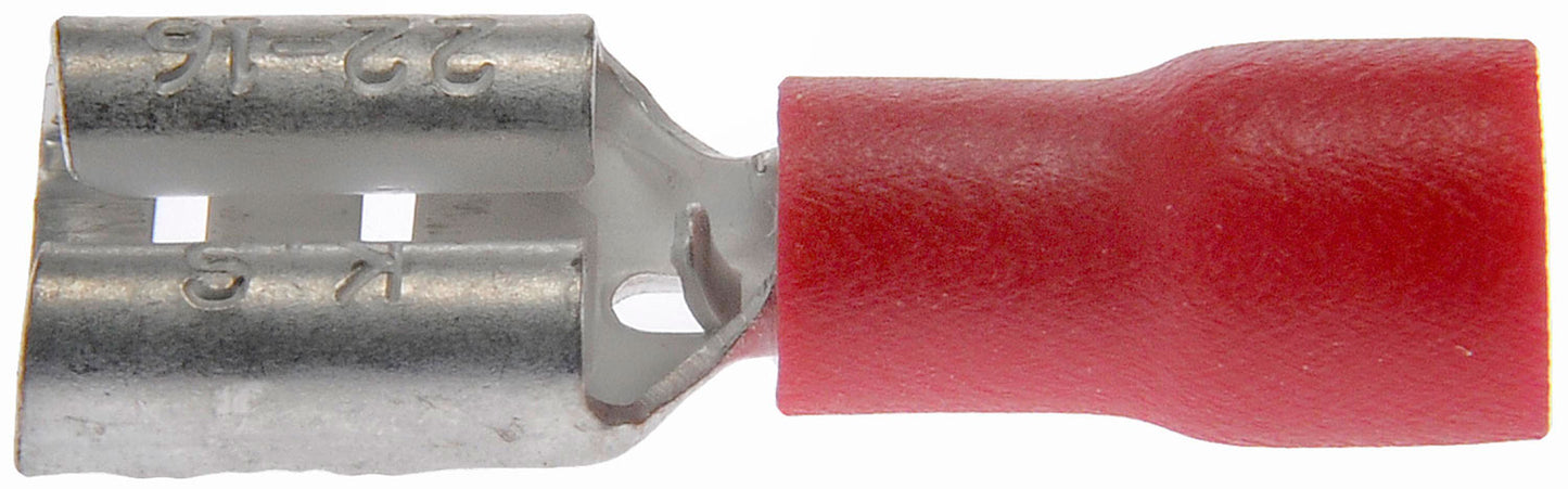 22-18 Gauge Female Quick Disconnect, .250 In., Red - Dorman# 85485