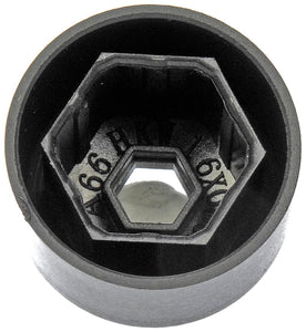 Black Wheel Nut Cover, Push Type - Dorman# 611-644