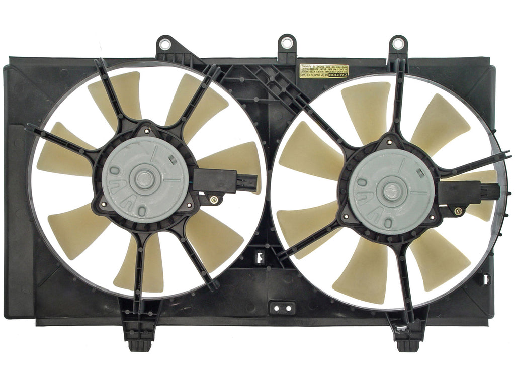 Engine Cooling Dual Fan Assembly (Dorman 620-032) w/ Shroud, Motor & Blade