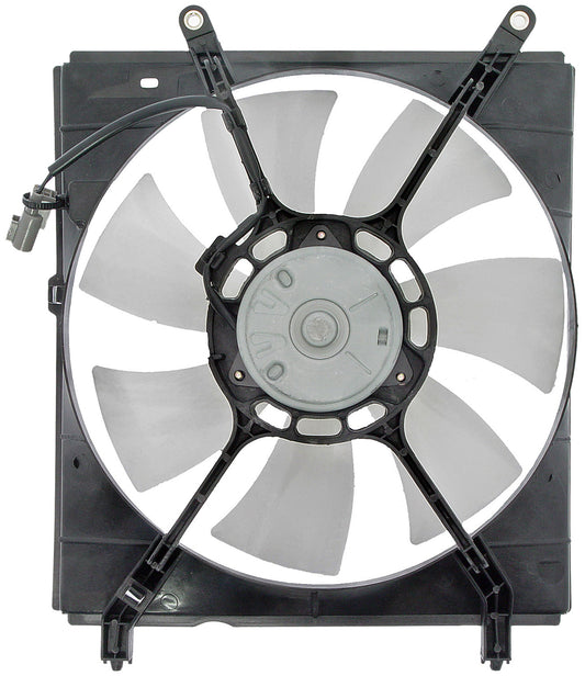 Left Engine Radiator Fan Assembly (Dorman 620-524) w/ Shroud, Motor & Blade