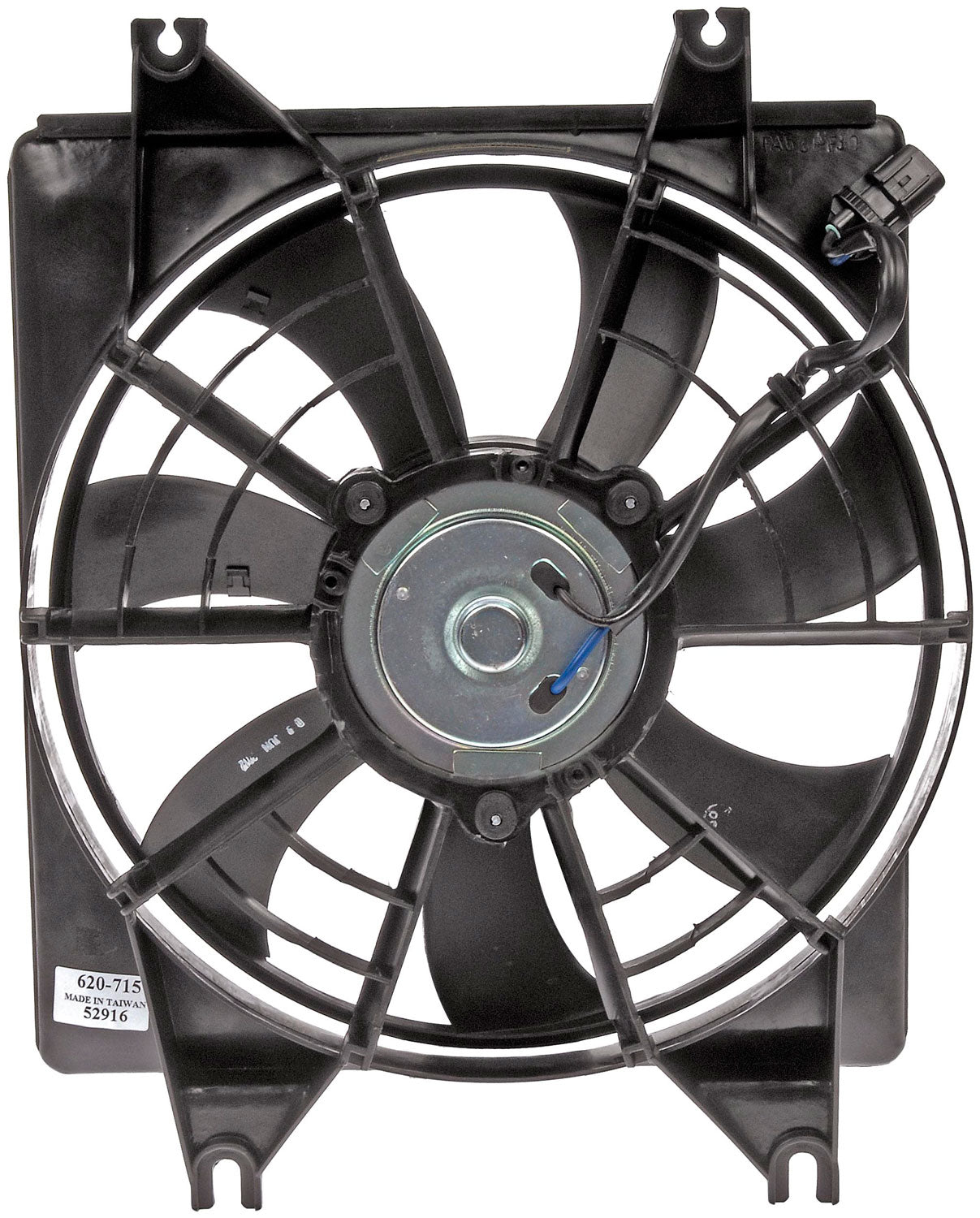 A/C Condenser Radiator Fan Assembly (Dorman 620-715) w/ Shroud, Motor & Blade