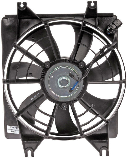 A/C Condenser Radiator Fan Assembly (Dorman 620-715) w/ Shroud, Motor & Blade