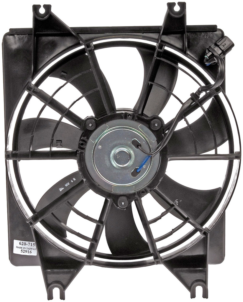 A/C Condenser Radiator Fan Assembly (Dorman 620-715) w/ Shroud, Motor & Blade
