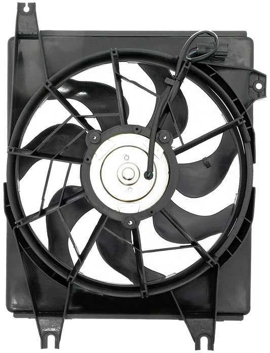 A/C Condenser Radiator Fan Assembly (Dorman 620-721) w/ Shroud, Motor & Blade
