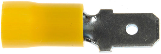 12-10 Gauge Male Slide Disconnect Terminal, .250 In., Yellow - Dorman# 638-262