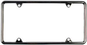 New Universal Metal License Plate Frame Chrome Finish - Dorman 68144