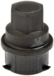 Black Wheel Nut Cover M24-2.0, Hex 19mm - Dorman# 611-612