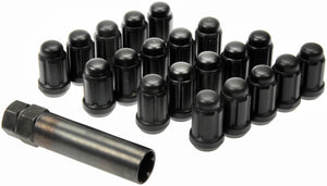 New Matte Black Spline Drive Lock Set 1/2-20 - Dorman 711-255C