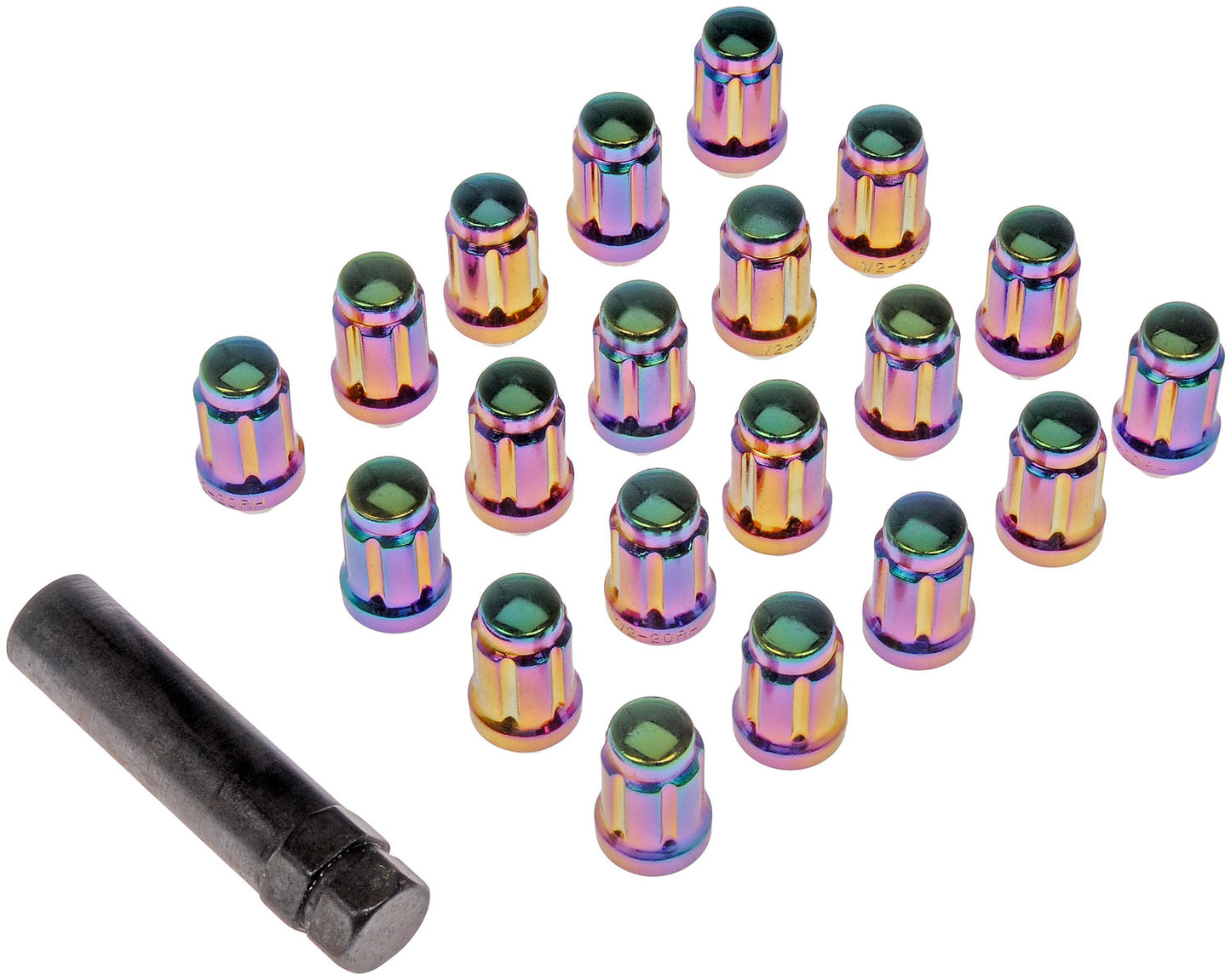 New Neo-Chrome Spline Drive Lock Set 1/2-20 - Dorman 711-255G