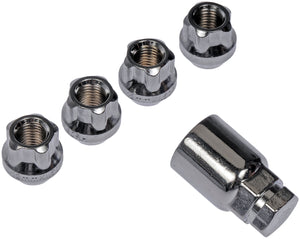 Wheel Nut Lock Chrome Bulge Lock Set (4 Locks/1 Key) M12-1.50 (Dorman #711-326)