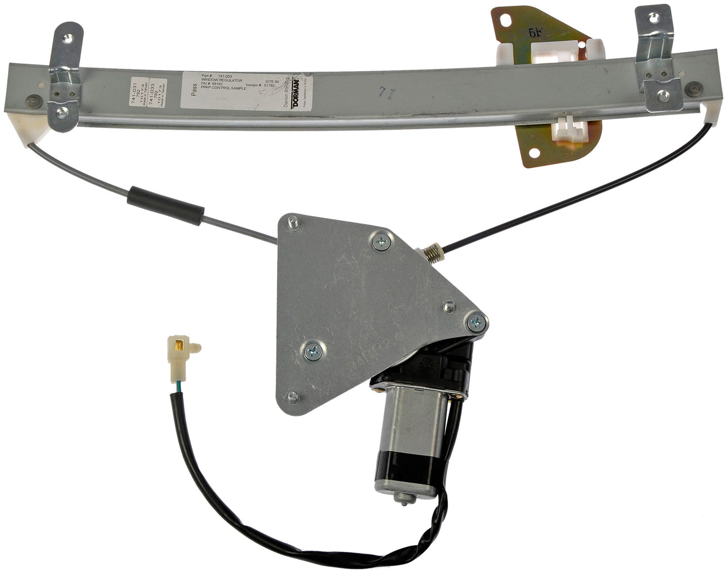 One New Rear Right Power Window Regulator with Motor Dorman 741-033