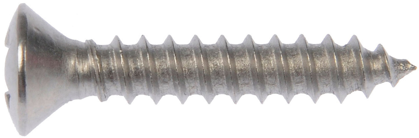 Self Tapping Screw-Stainless Steel-Oval Head-No6 x 1/2", 3/4" - Dorman# 784-100