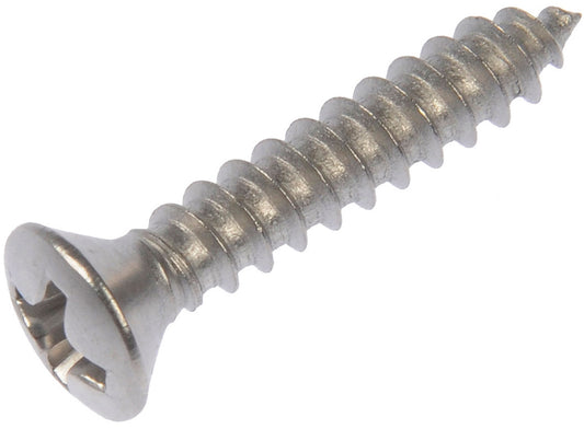 Self Tapping Screw-Stainless Steel-Oval Head-No6 x 1/2", 3/4" - Dorman# 784-100