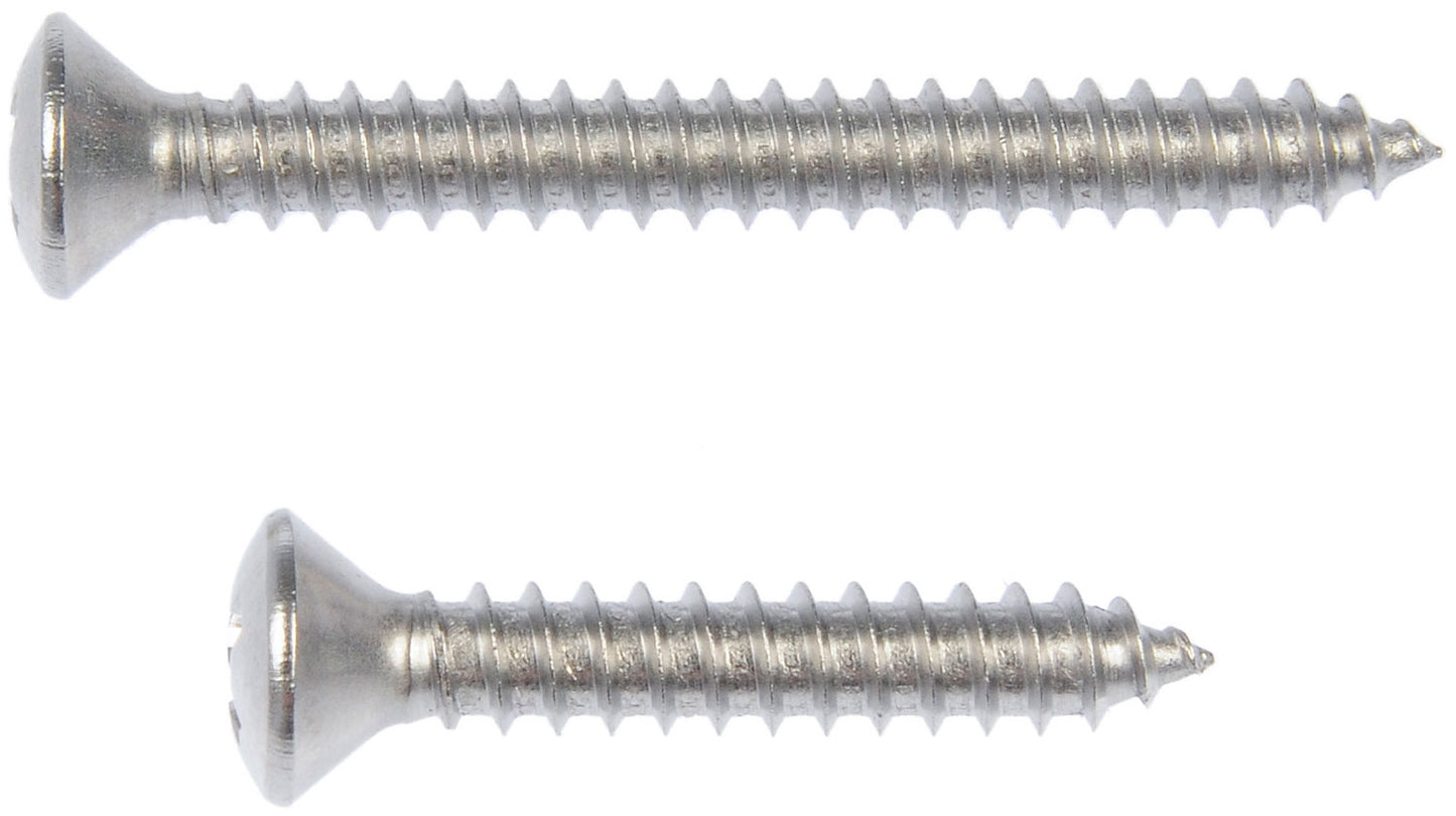 Self Tapping Screw-Stainless Steel-Oval Head-No8 x 1", 1-1/2" - Dorman# 784-120