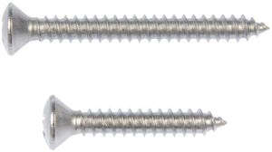 Self Tapping Screw-Stainless Steel-Oval Head-No8 x 1