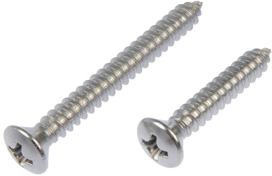 Self Tapping Screw-Stainless Steel-Oval Head-No8 x 1", 1-1/2" - Dorman# 784-120