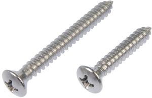 Self Tapping Screw-Stainless Steel-Oval Head-No8 x 1