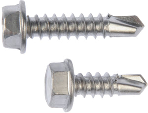 Hex Washer Head Stnls Steel Self Tapping Screw No8x1/2