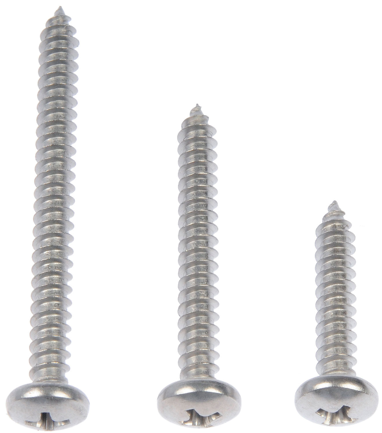 Pan Head Stainless Steel Self Tapping Screw No10x1",1-1/2",2" - Dorman# 784-155