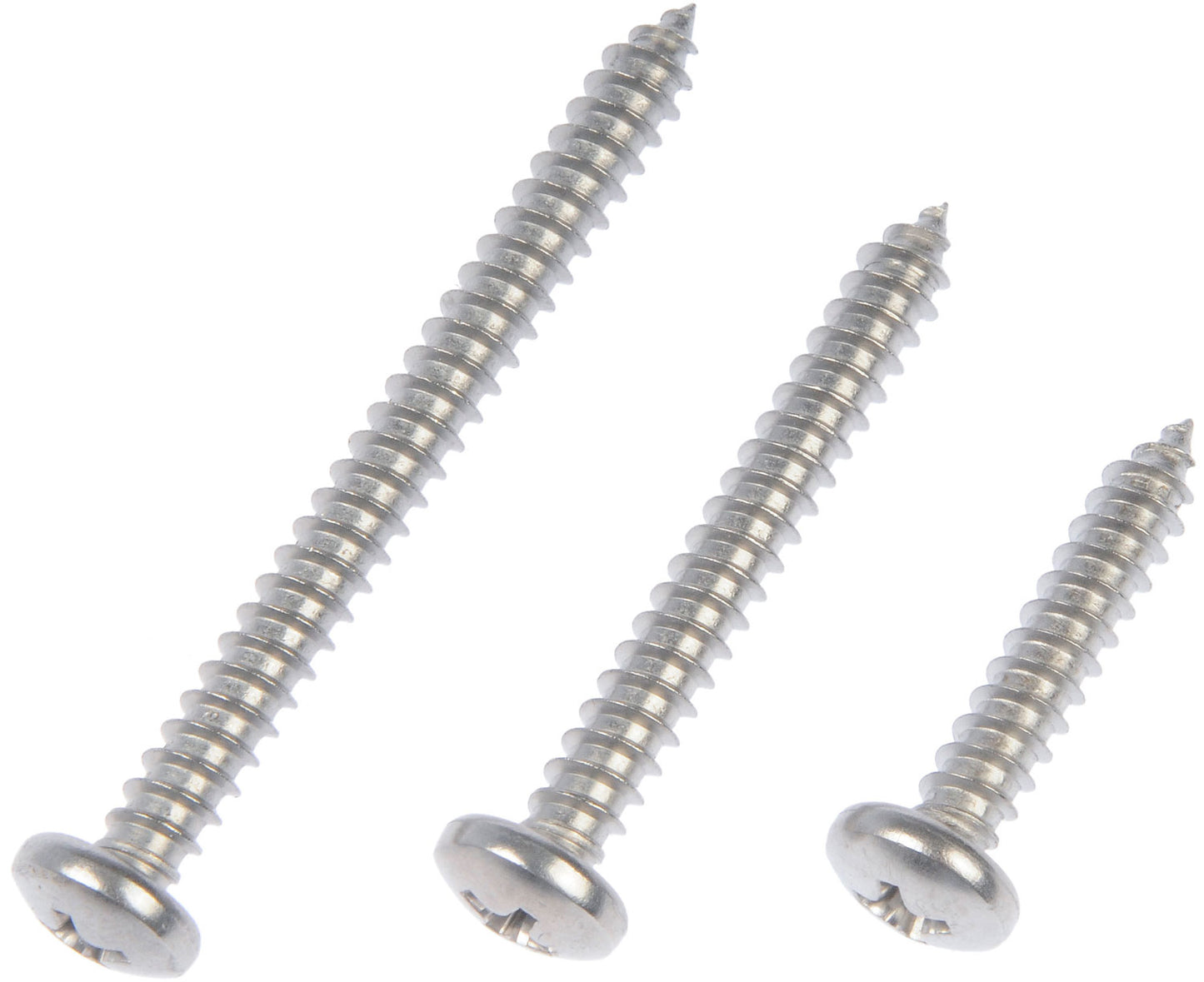 Pan Head Stainless Steel Self Tapping Screw No10x1",1-1/2",2" - Dorman# 784-155