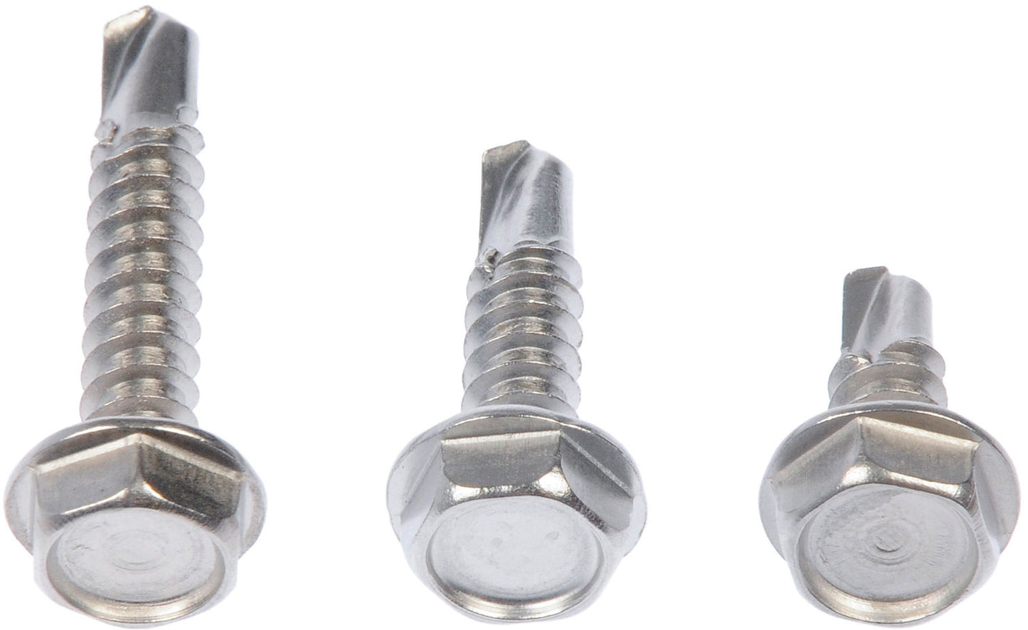 Hex Washer Stnls Steel Self Tapping Screw No.10x1/2",3/4",1" - Dorman# 784-160