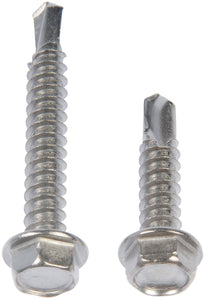 Hex Washer Head Stnls Steel Self Tapping Screw No12x1